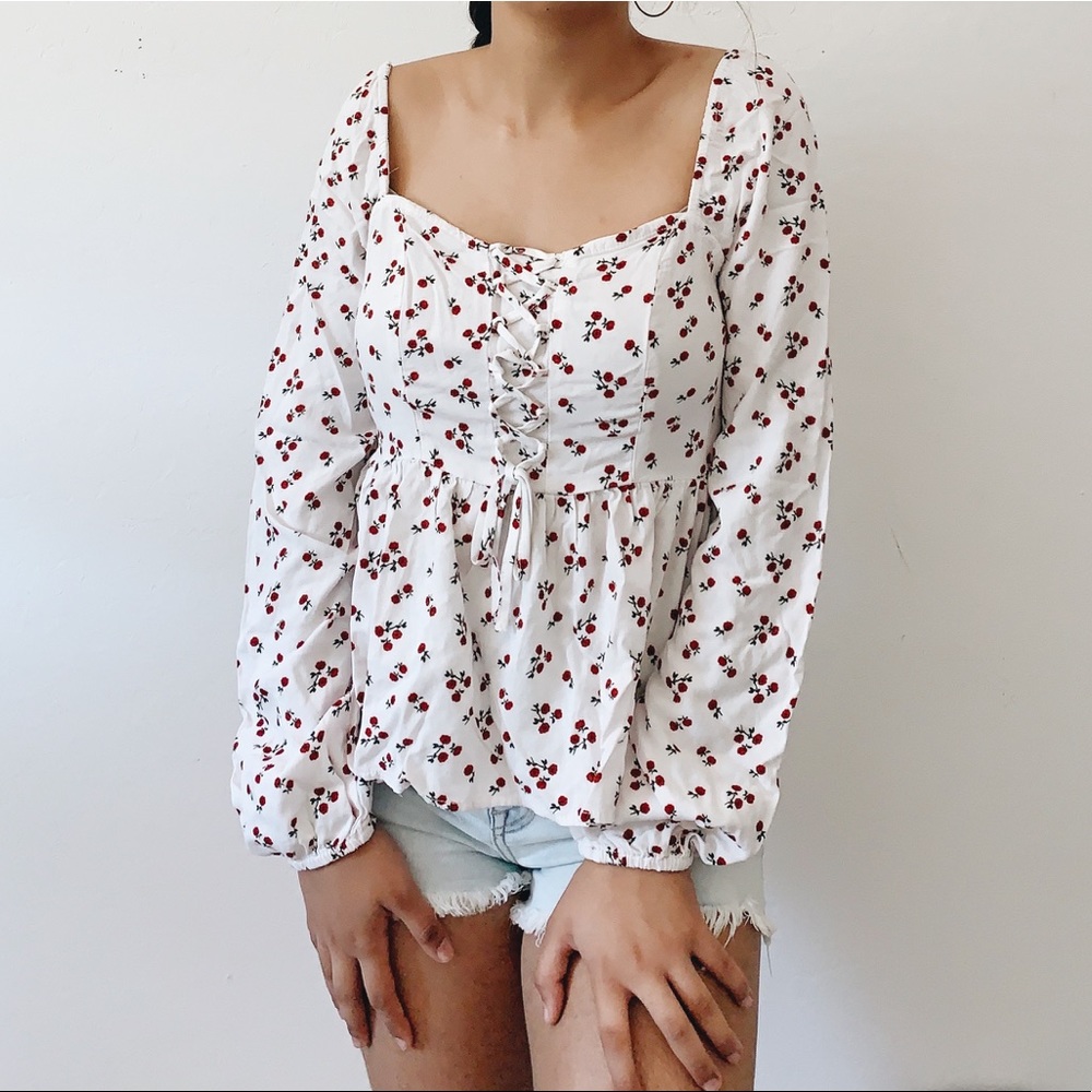 [NWT] Aeropostale Floral Print Long Sleeve Blouse
